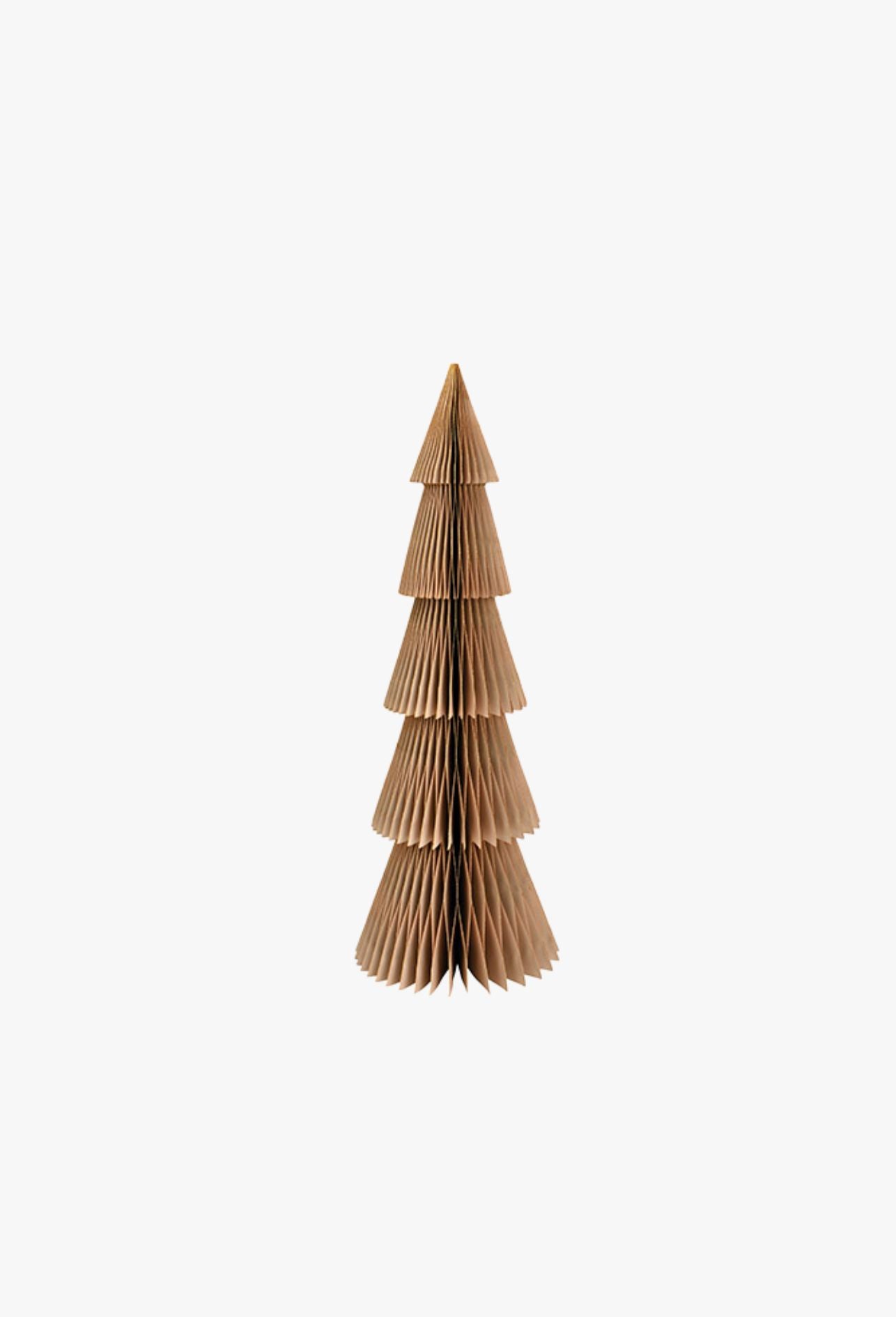 Weihnachtsbaum aus Papier beige/ braun