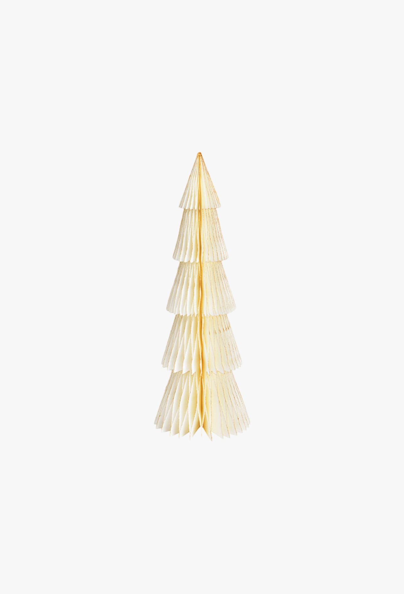 Weihnachtsbaum aus Papier creme/ off-white