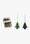 Weihnachtsanhänger Tannenbaum grün - 6er-Set