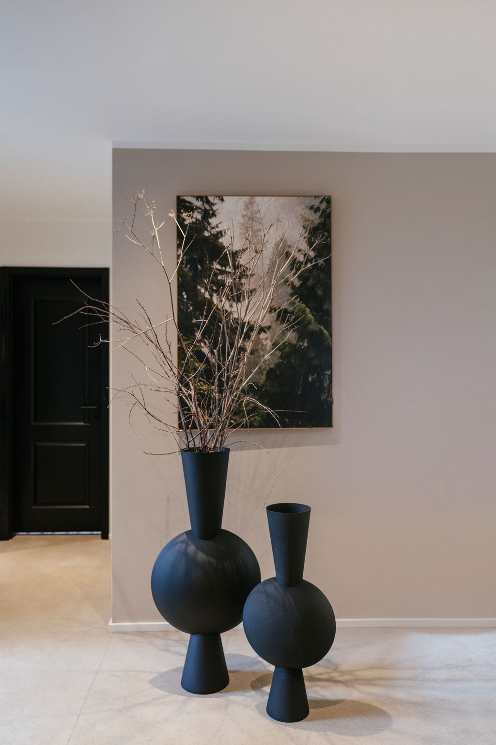 Metallvase Kavandu schwarz