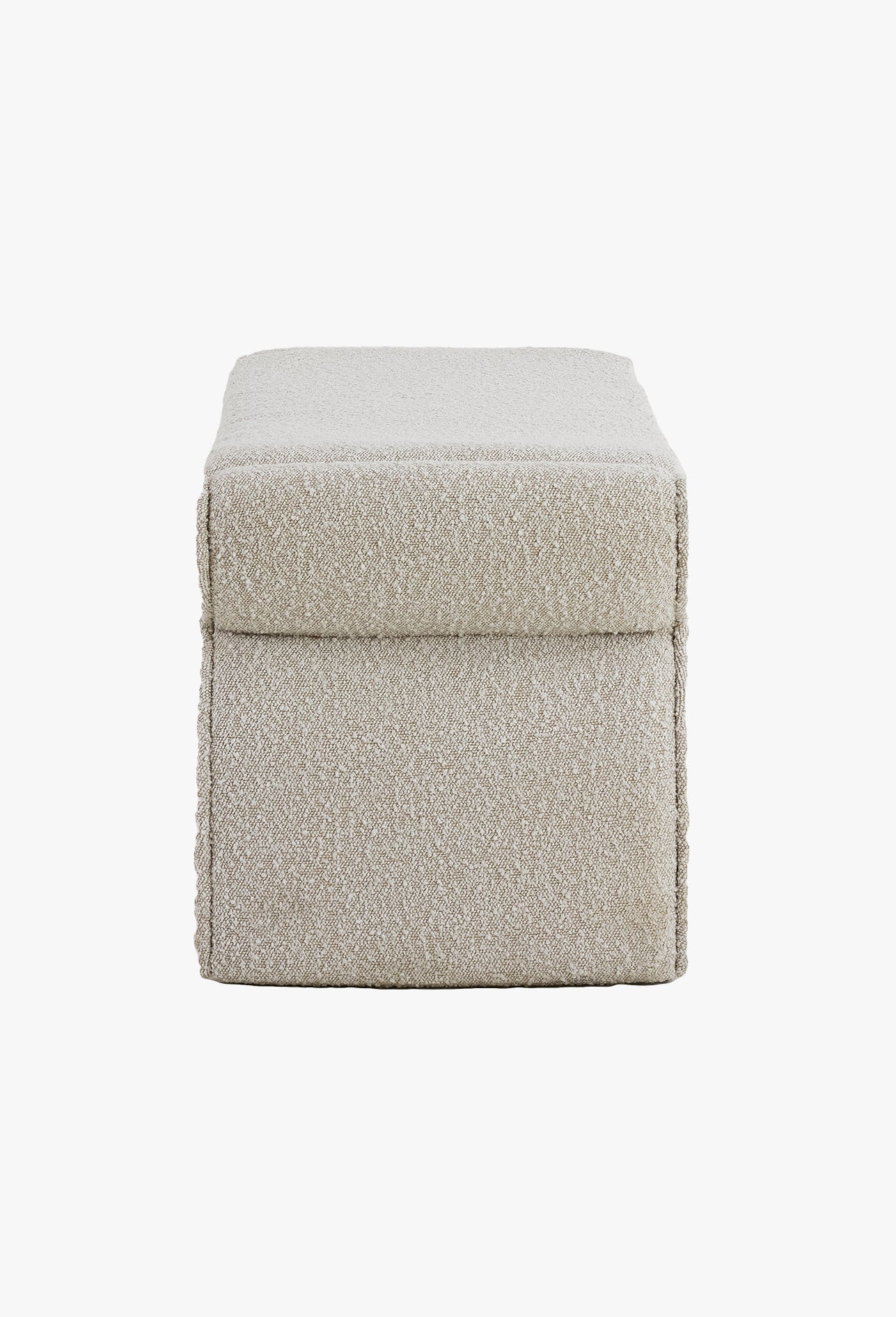 Bouclé Polsterbank Nafya - Blume Exclusiv Interior Beige Polsterbank Nafya: mit Bouclé Stoff ✓ Aktuelle Wohntrends