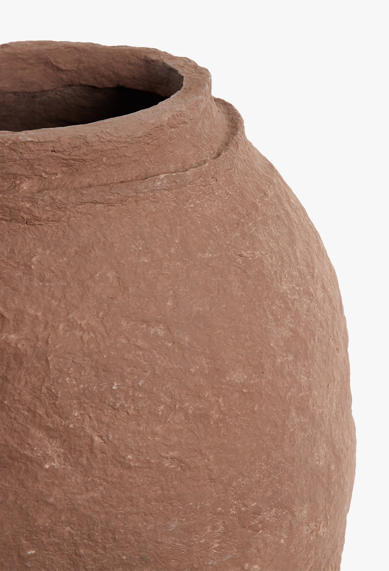 Bodenvase Karota: Braune Bodenvase aus Pappmaché - Blume Exclusiv Interior