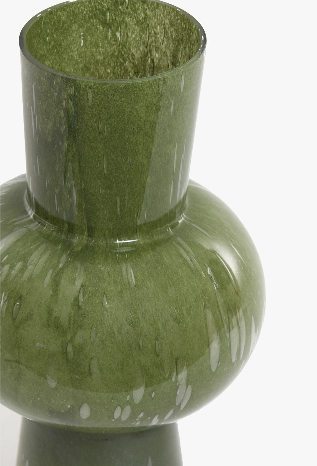 Glasvase Halley: Vase aus Glas in olivgrün Blume Exclusiv Interior. Aktuelle Wohntrends