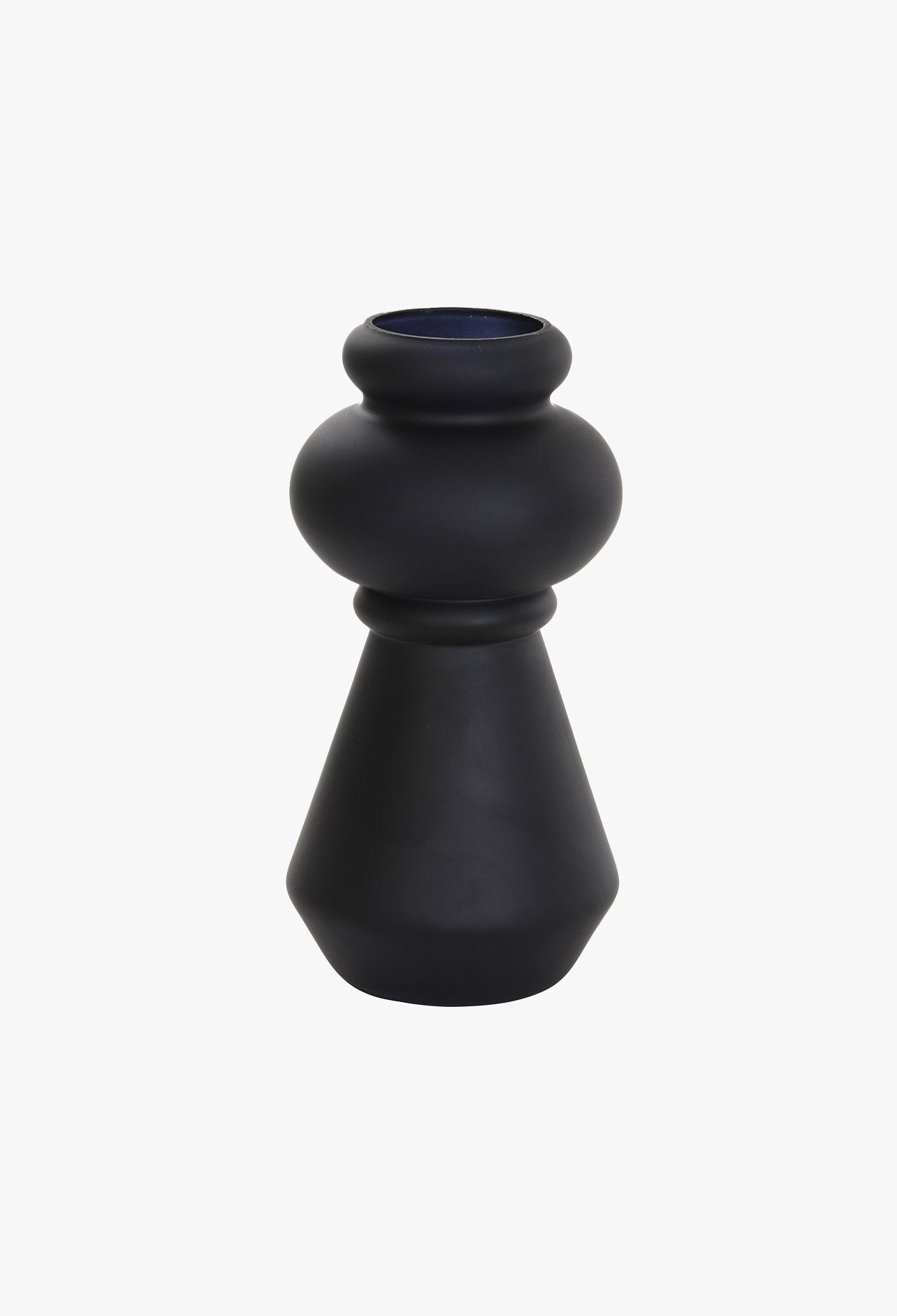 Glasvase Livon - Blume Exclusiv Interior Schwarze Glasvase Livon: mattes schwarz ✓ organische Form ✓ Aktuelle Wohntrends