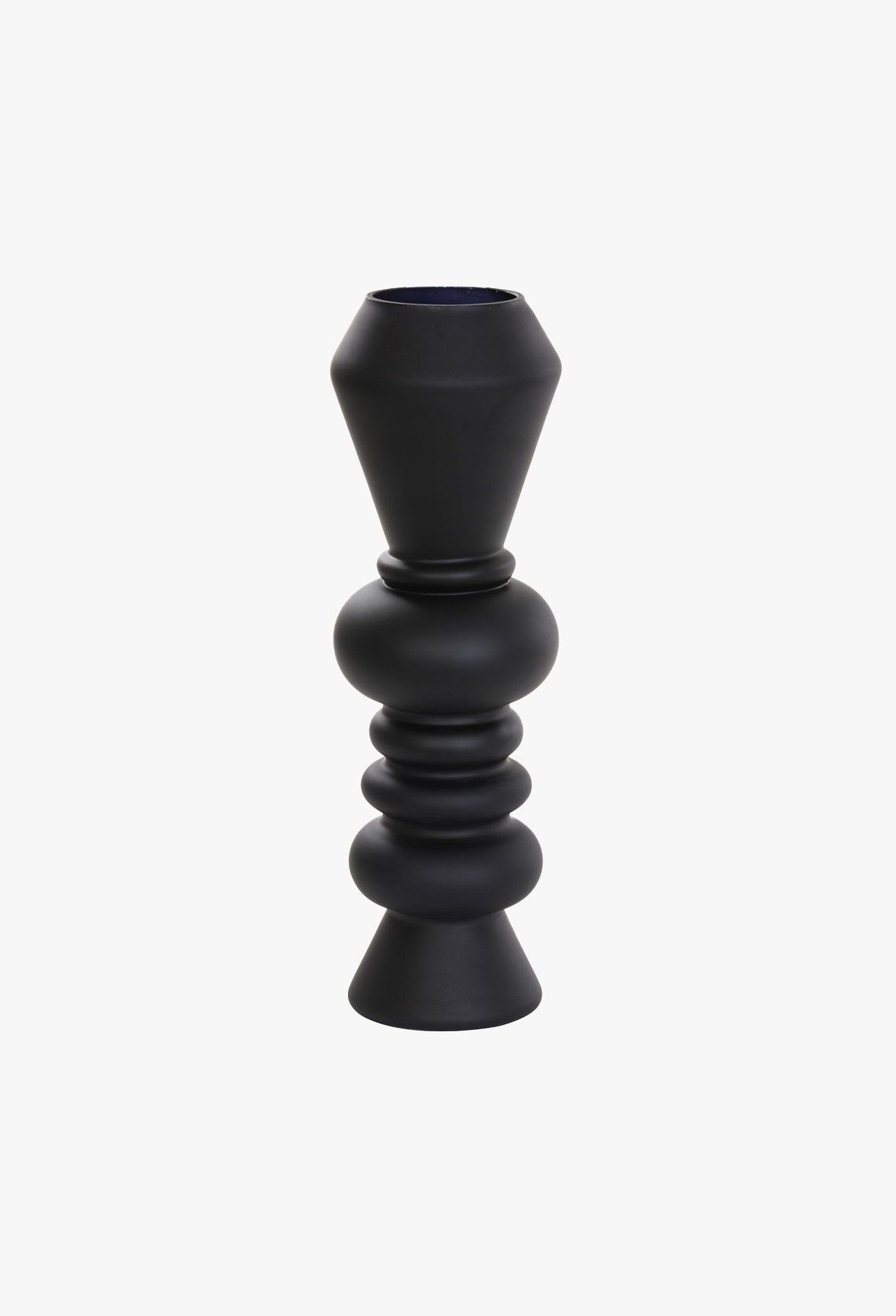 Glasvase Livon - Blume Exclusiv Interior Schwarze Glasvase Livon: mattes schwarz ✓ organische Form ✓ Aktuelle Wohntrends