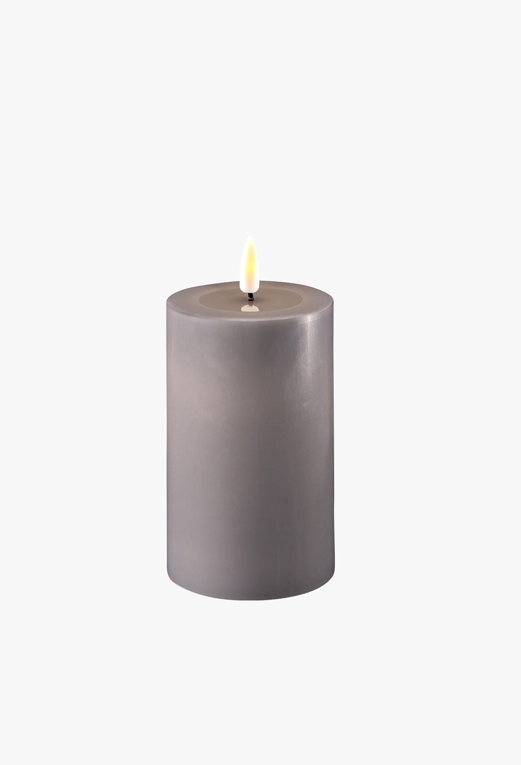 Graue LED-Kerze