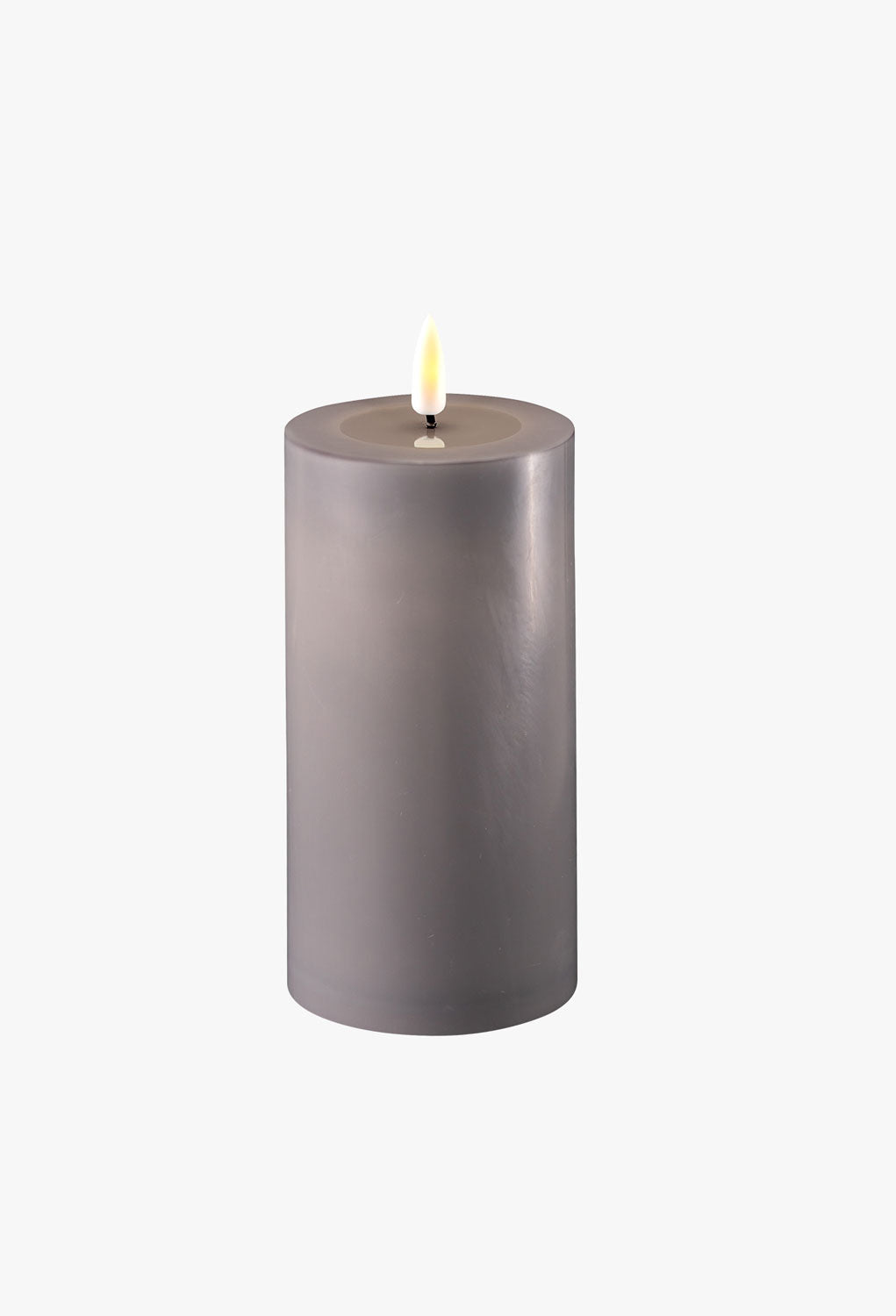 Graue LED-Kerze
