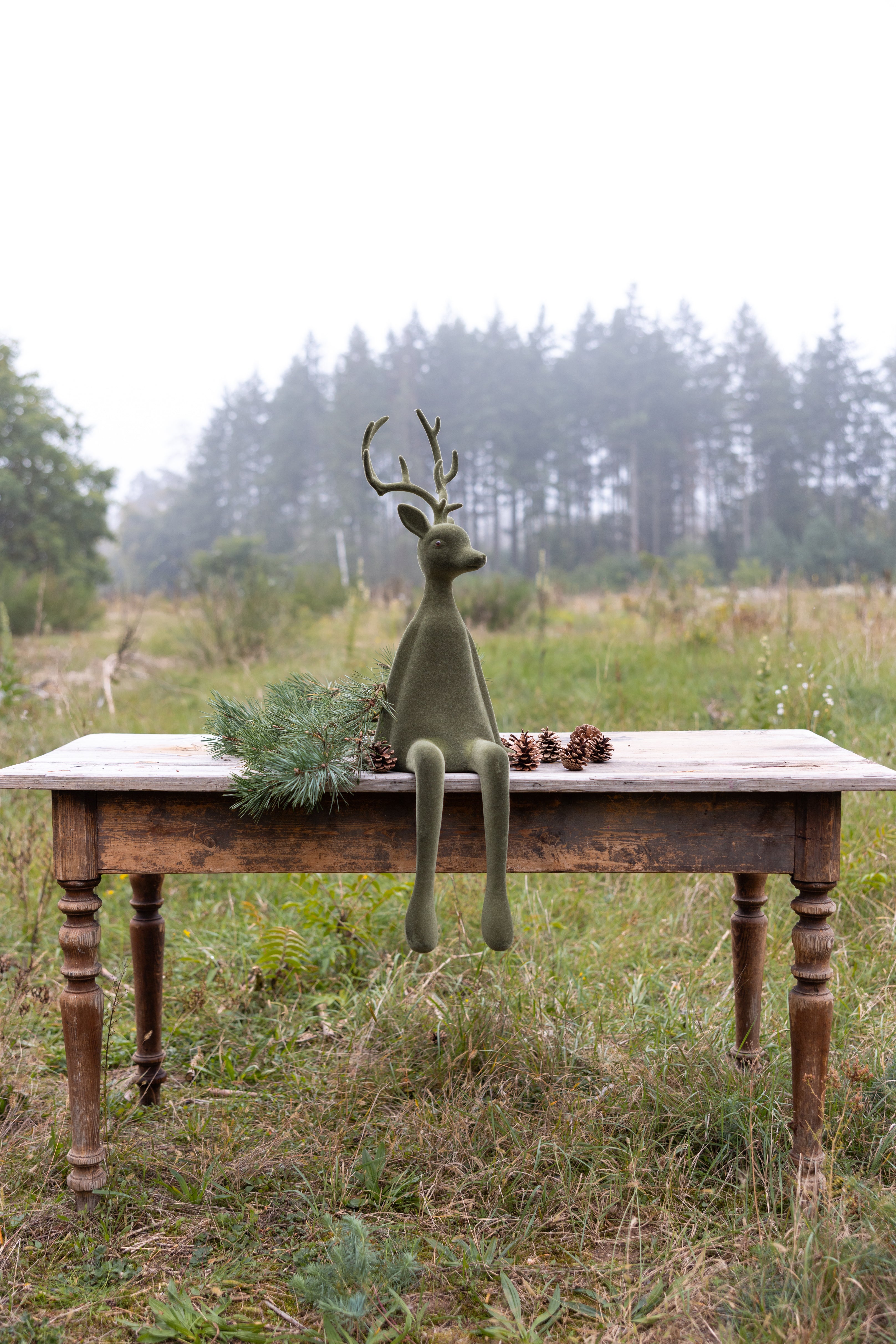 Hirsch Kantenhocker grün – 3 Größen