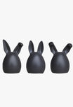 Keramik Hasen schwarz - 3er-Set
