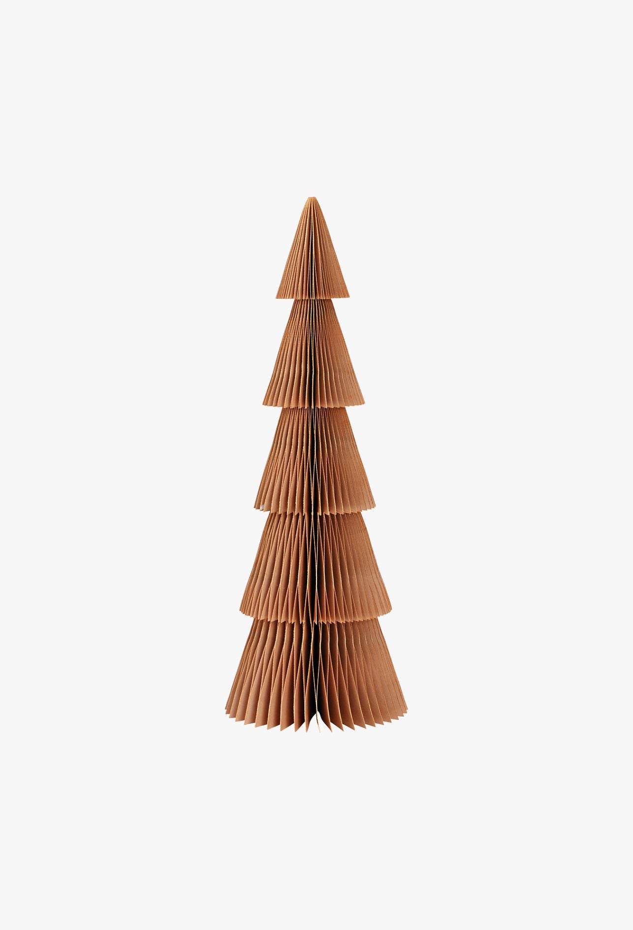 Weihnachtsbaum aus Papier beige/ braun