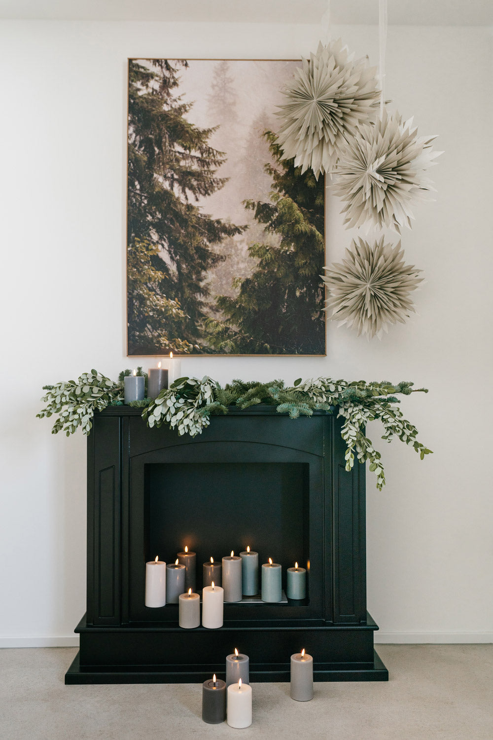 Sandfarbene LED-Kerze