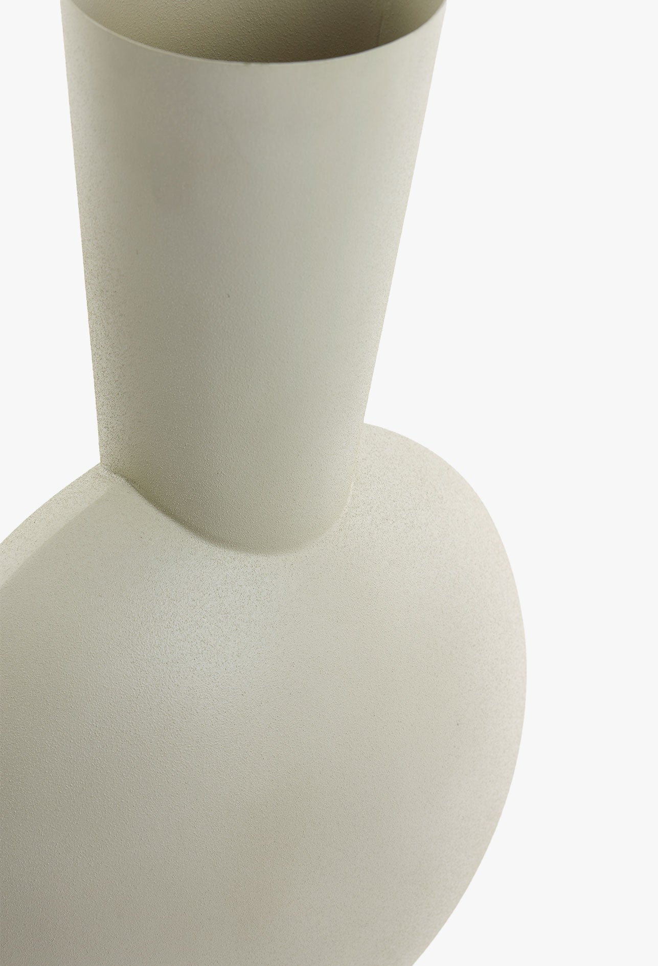 Metallvase Kavandu hellgrau