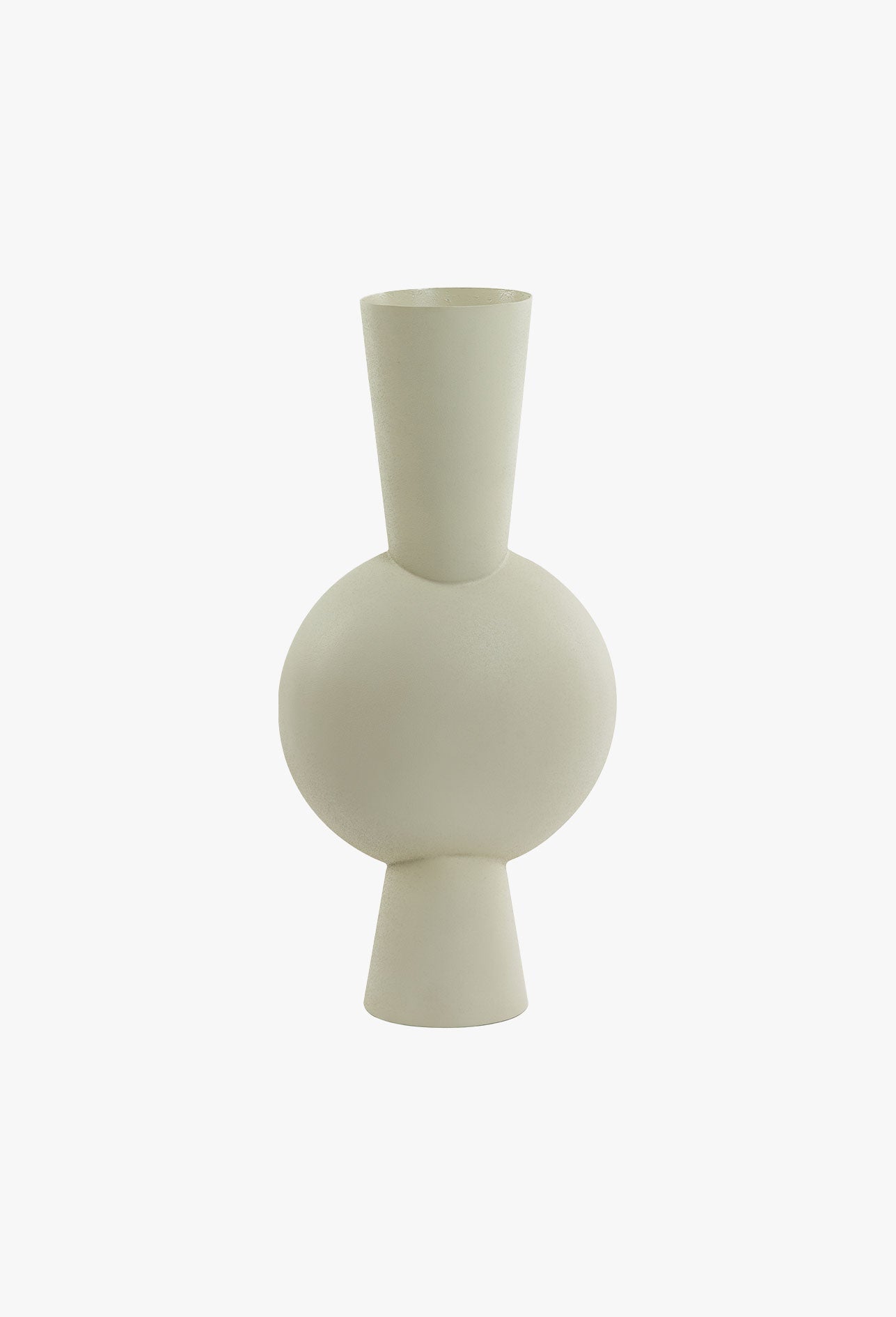 Metallvase Kavandu hellgrau