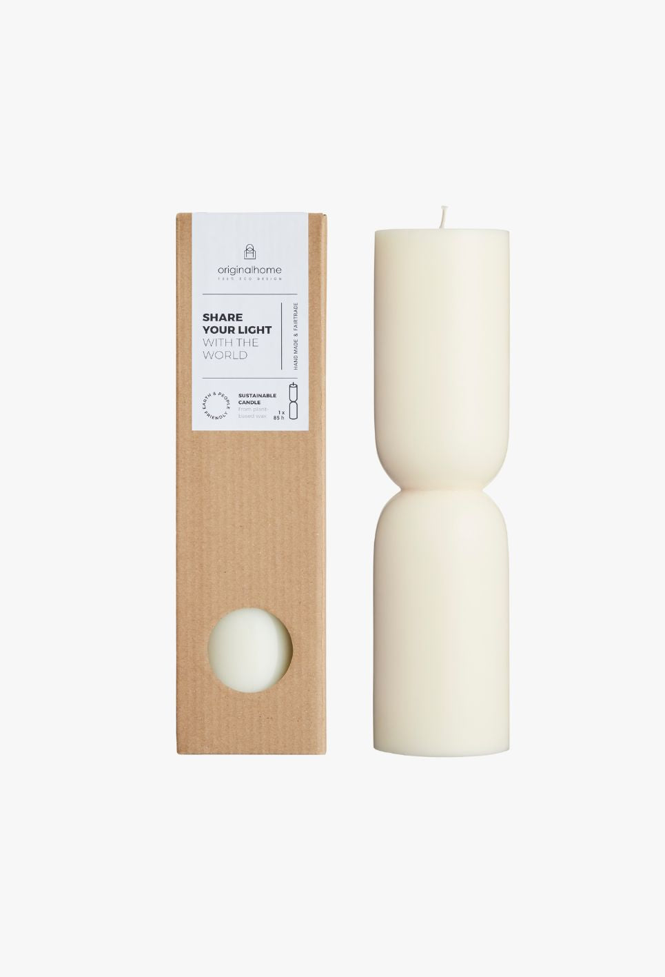 Stumpenkerze Organic Offwhite