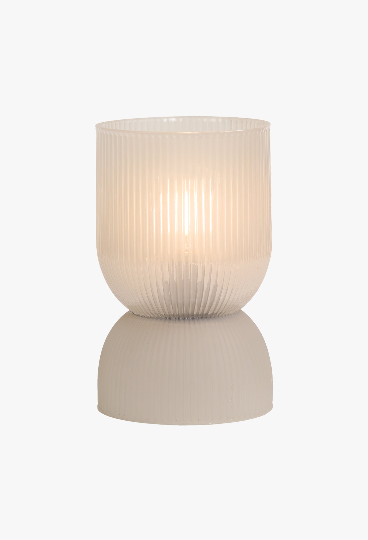 Tischlampe Pheobe hellgrau - Blume Exclusiv Interior Tischlampe Pheobe: LED-Tischlampe aus Glas