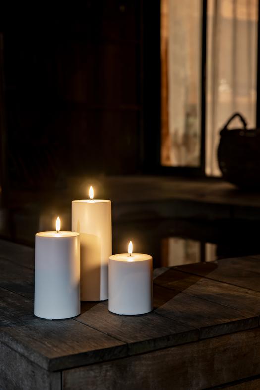 Outdoor LED Kerze weiß – 3 Größen