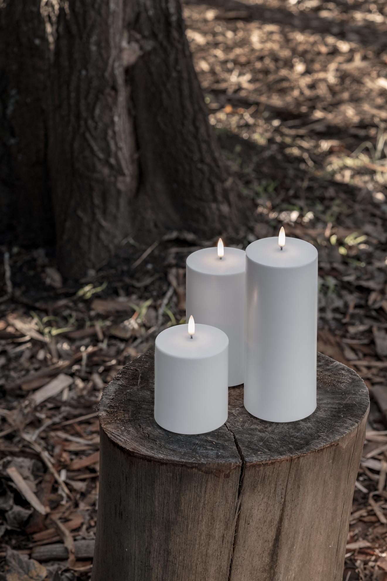 Outdoor LED Kerze weiß – 3 Größen