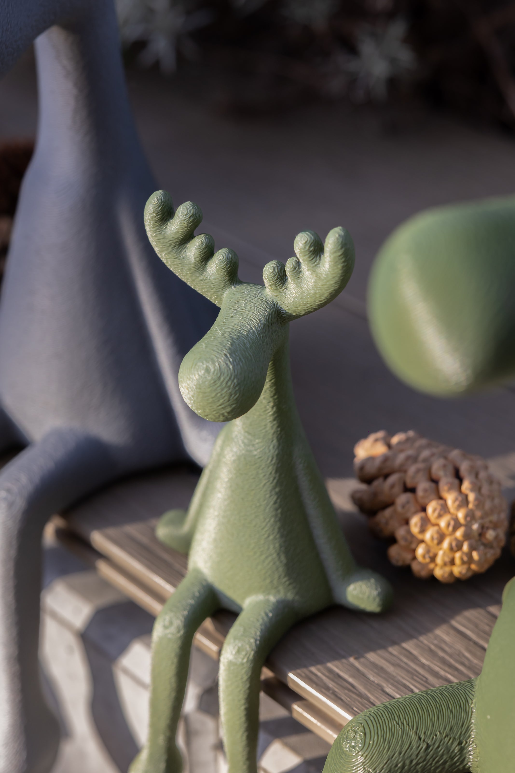 Kantenhocker Elch grün - 2 Größen