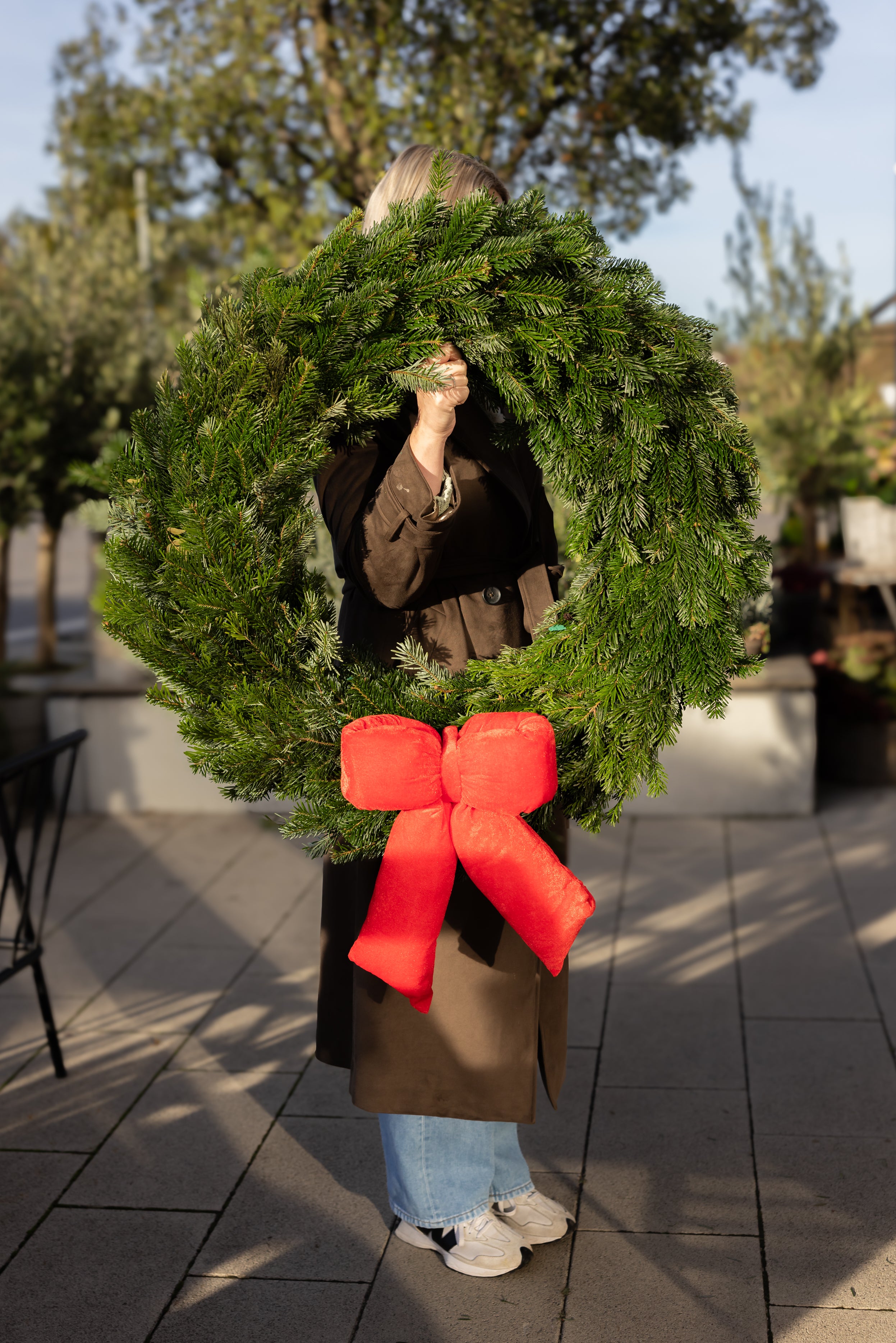 Deko-Schleife Grace – samtrot