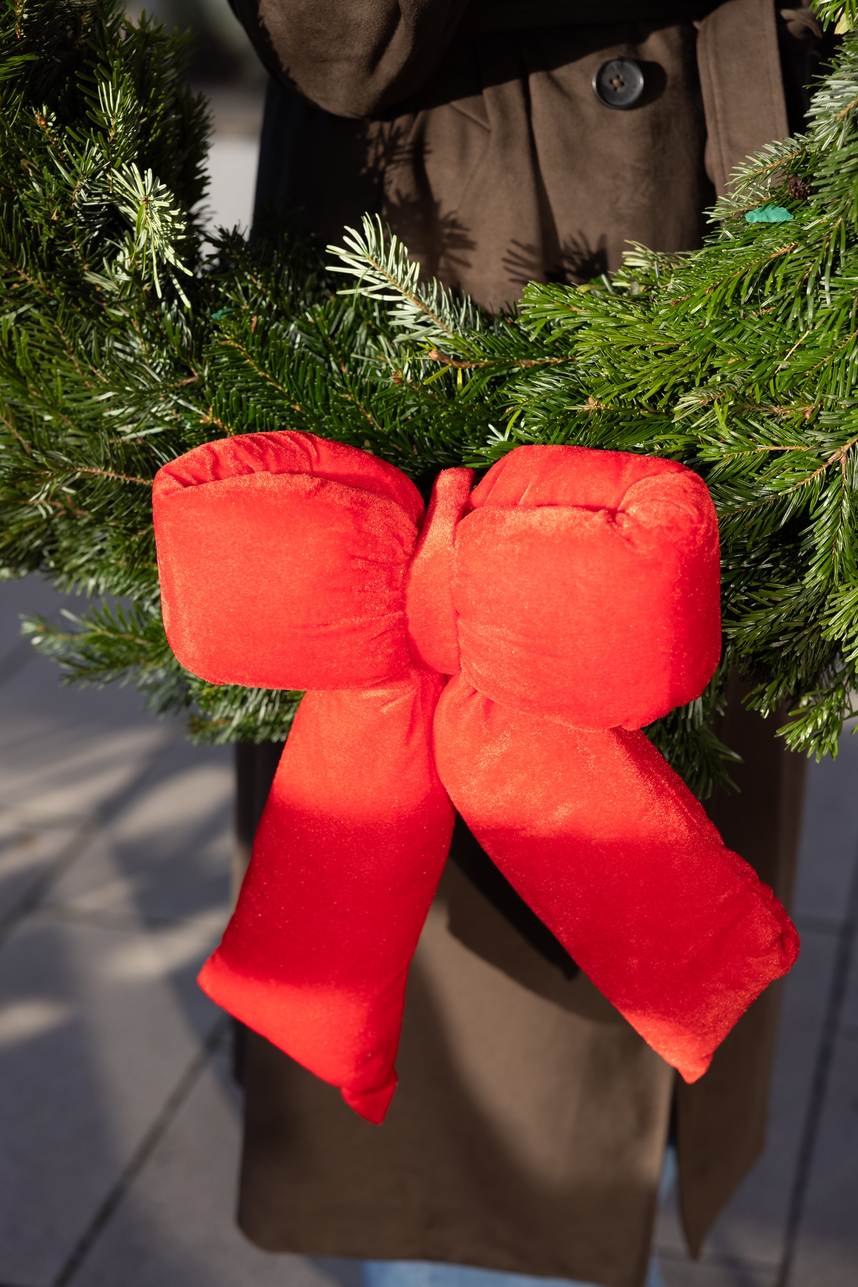 Deko-Schleife Grace – samtrot