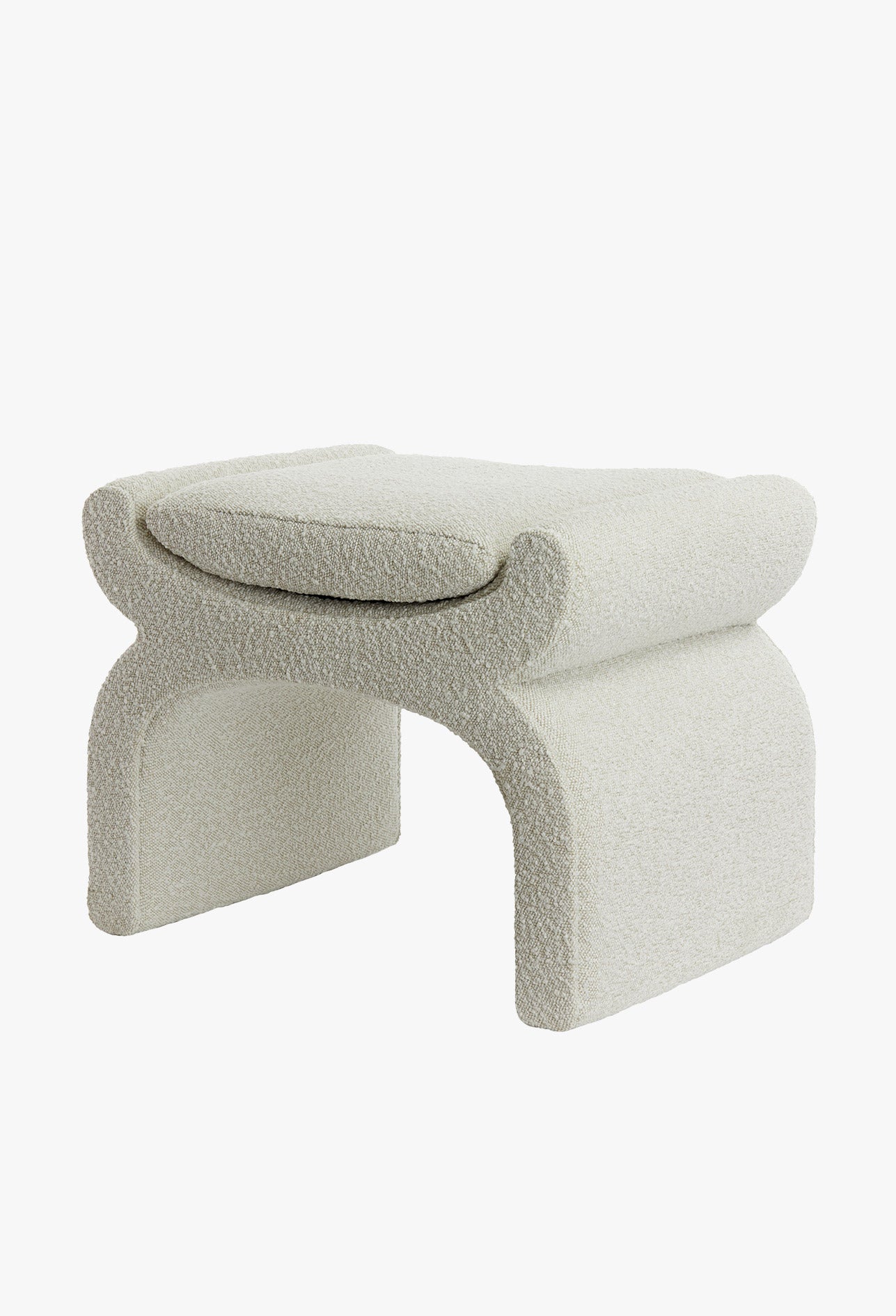 Bouclé Hocker Maya - Blume Exclusiv Interior Hocker Maya: mit Bouclé Stoff ✓ Aktuelle Wohntrends