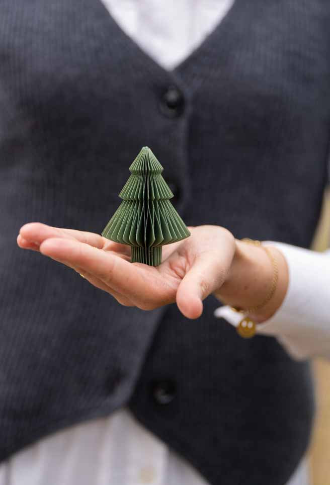 Weihnachtsanhänger Tannenbaum grün - 6er-Set