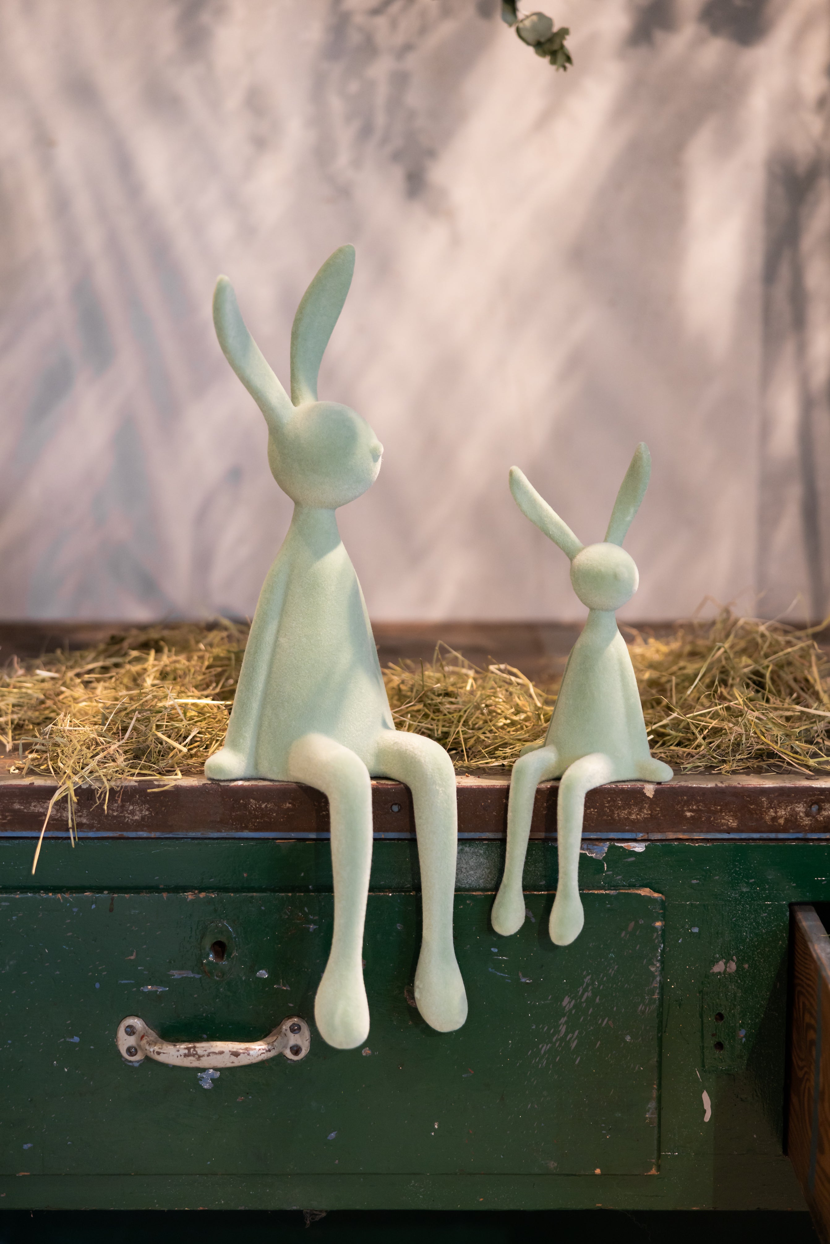 Hasen Kantenhocker salbei beflockt