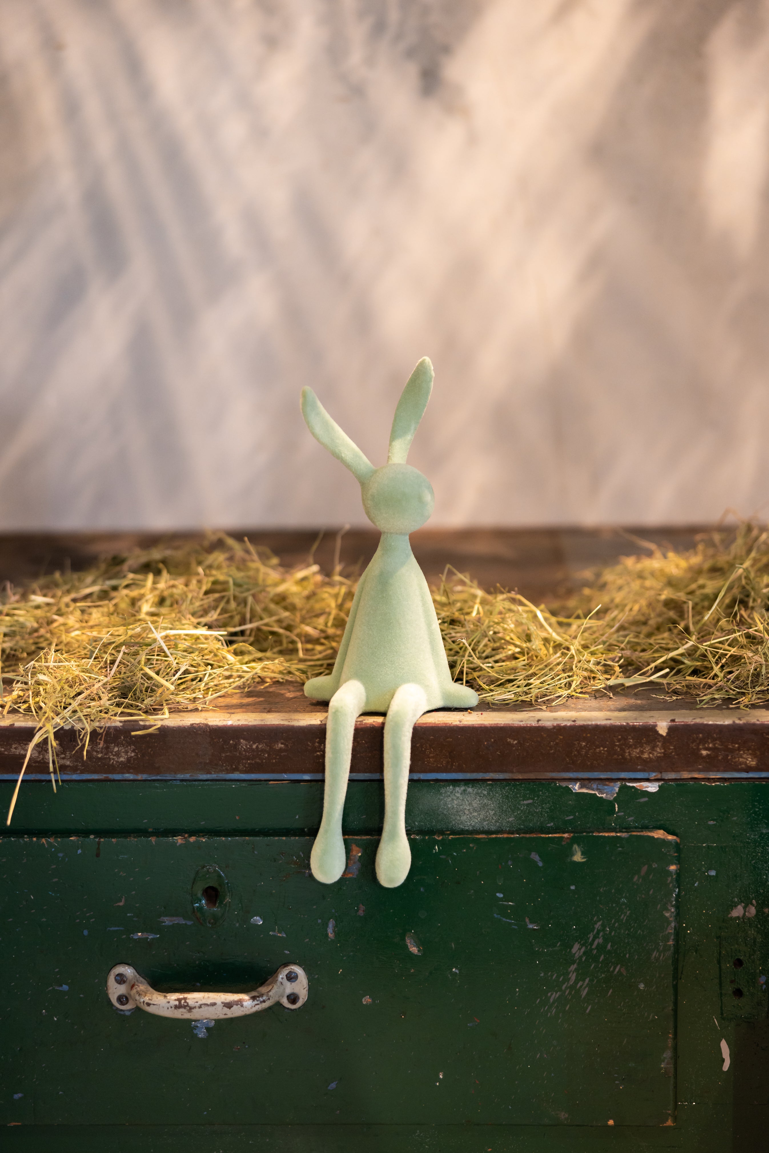 Hasen Kantenhocker salbei beflockt