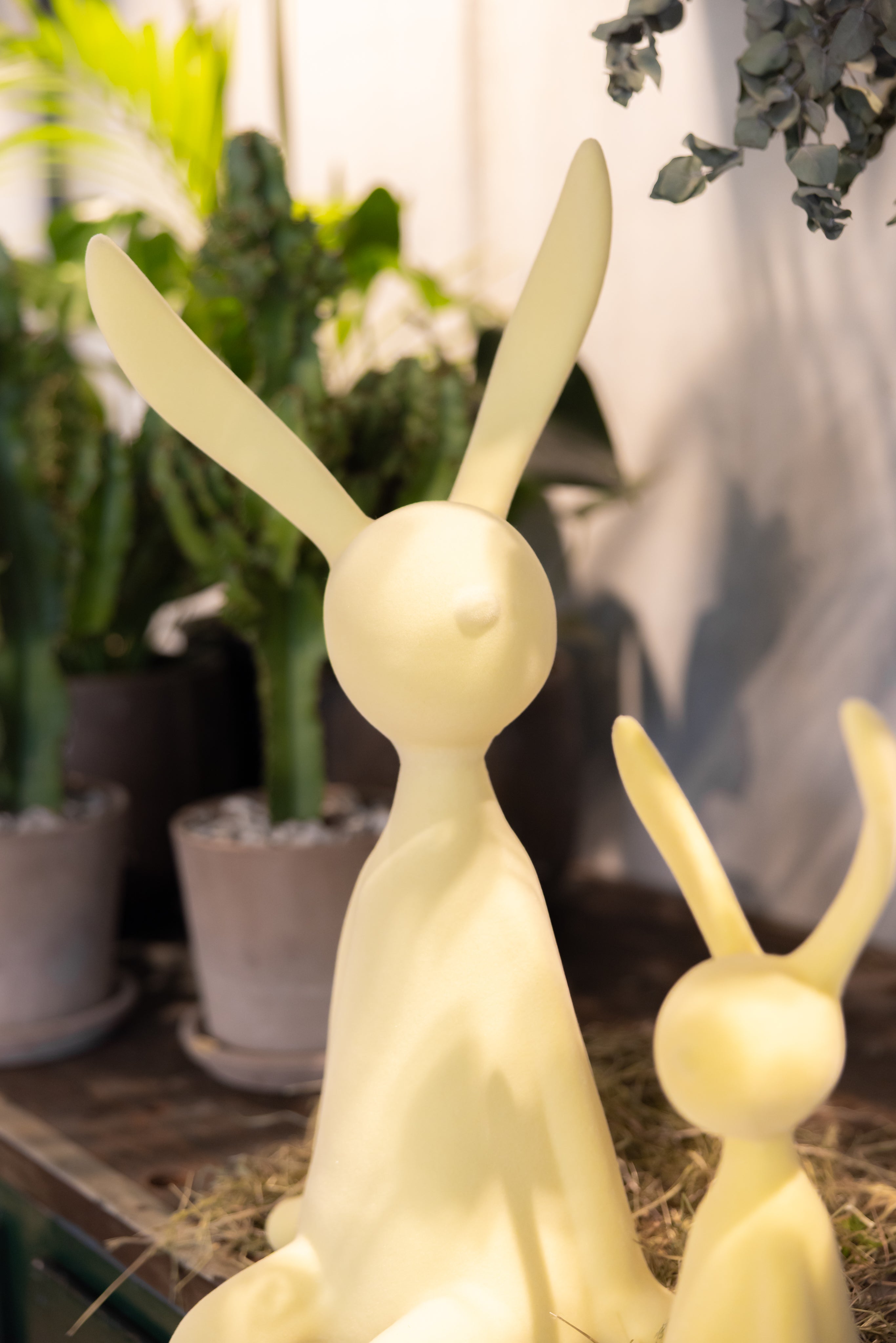 Hasen Kantenhocker butterlemon beflockt