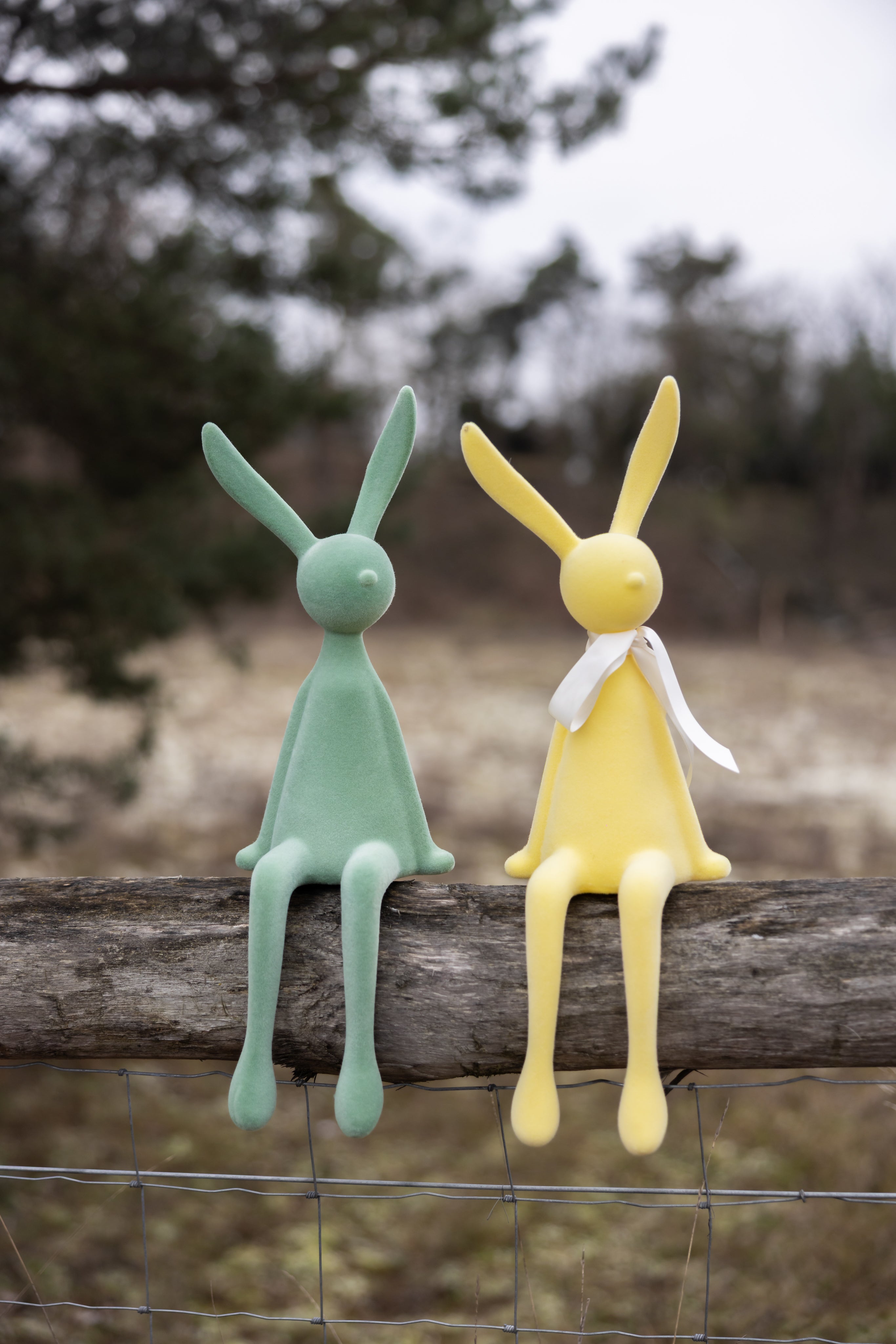 Hasen Kantenhocker salbei beflockt