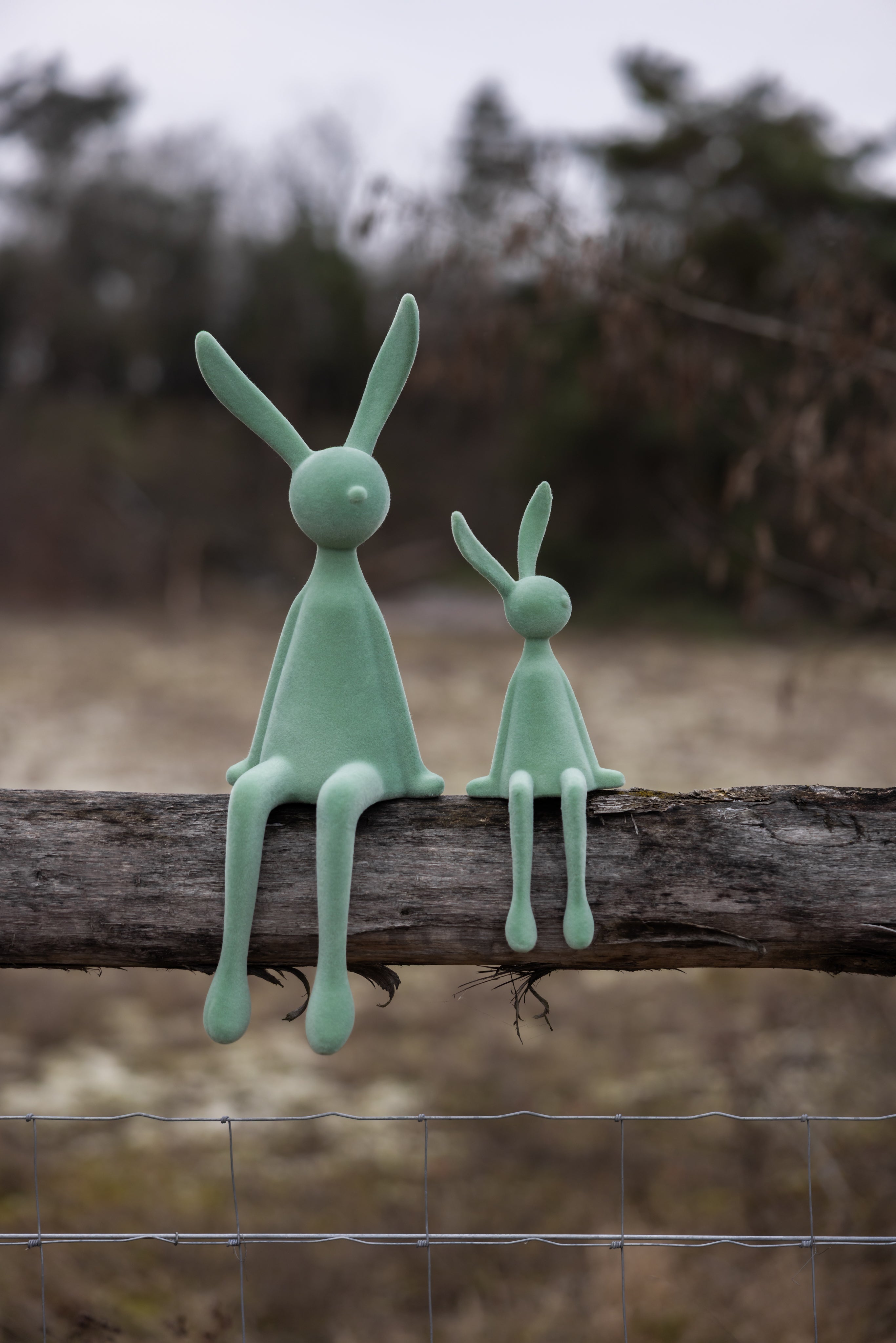 Hasen Kantenhocker salbei beflockt