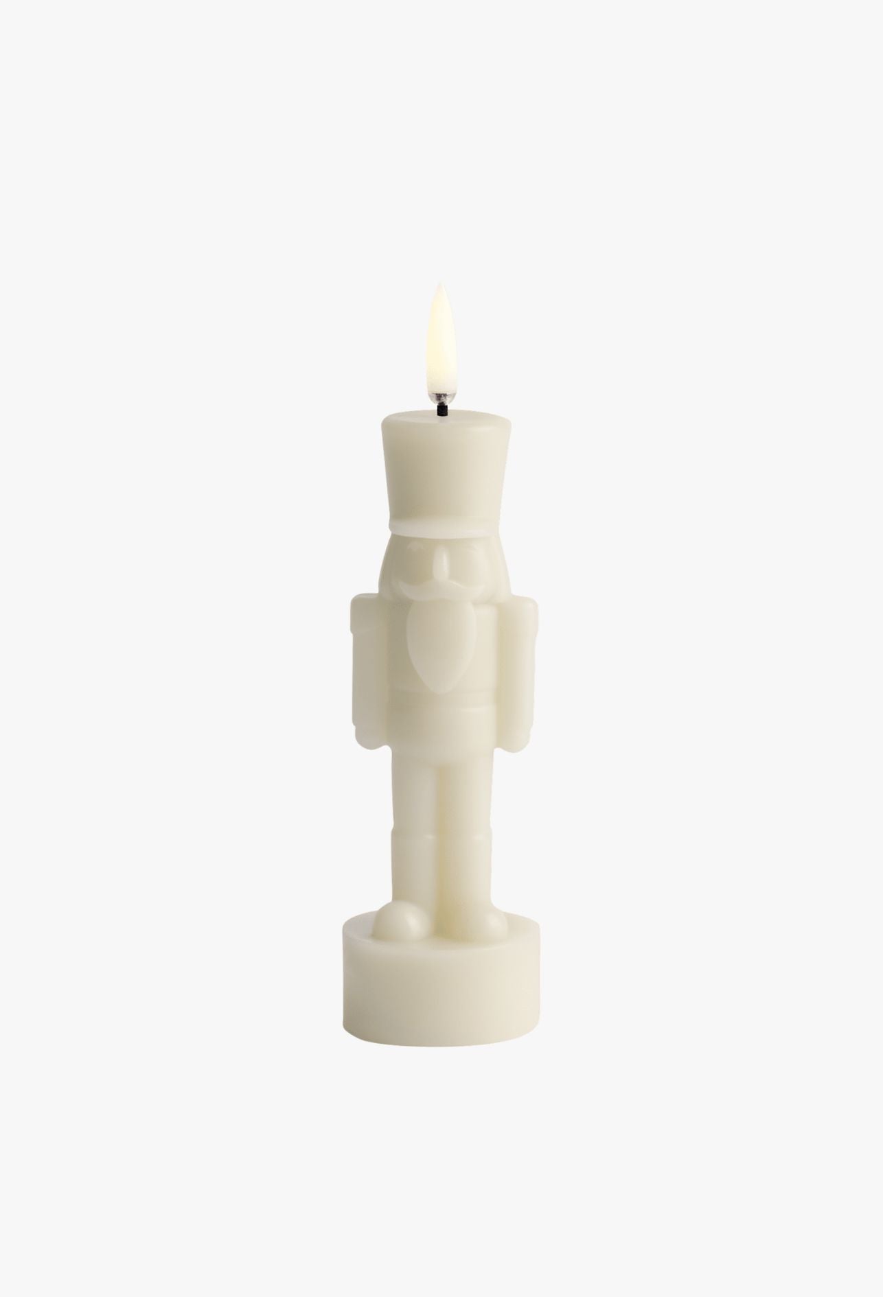 LED Nussknacker Kerze Creme – 2 Größen
