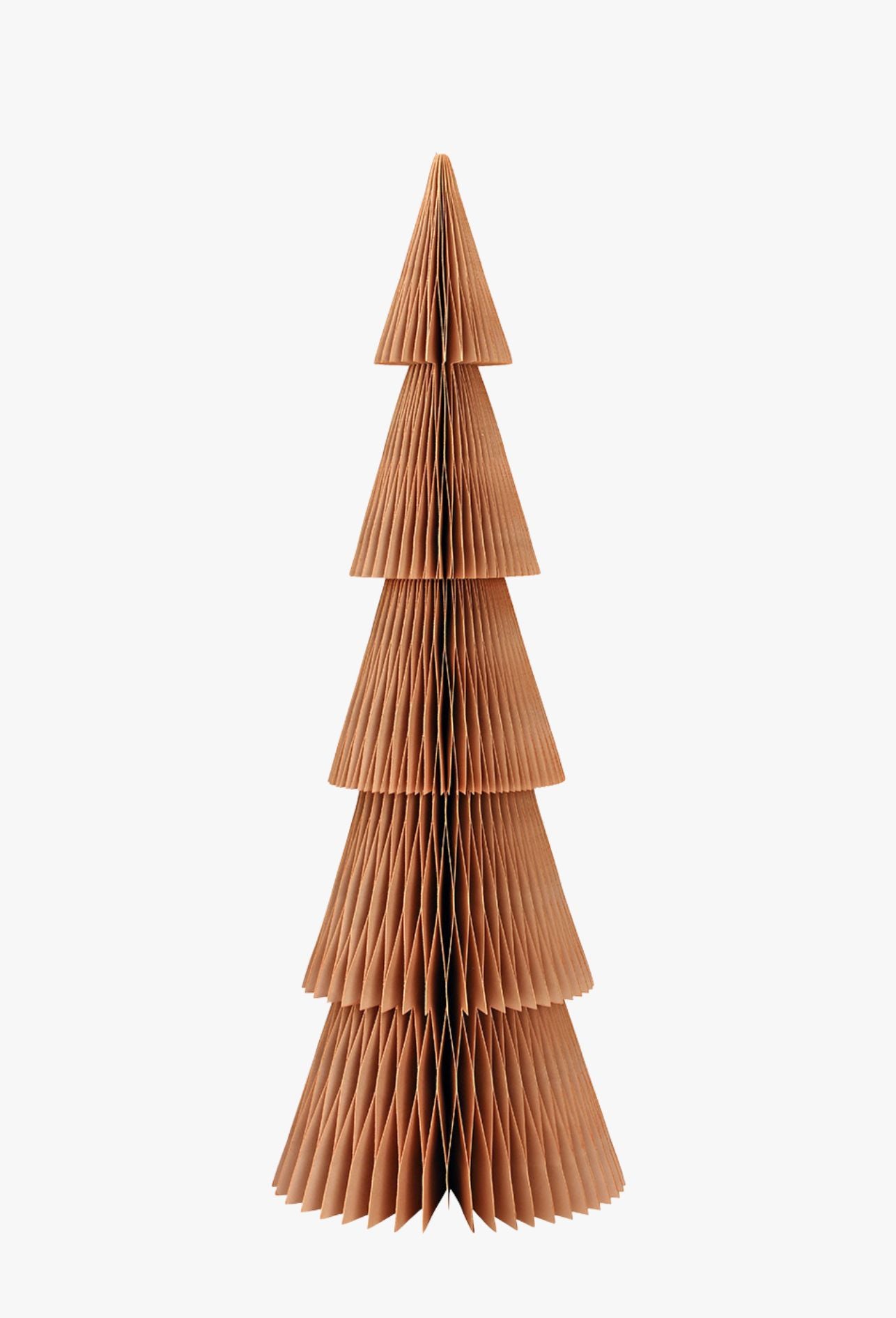 Weihnachtsbaum aus Papier beige/ braun