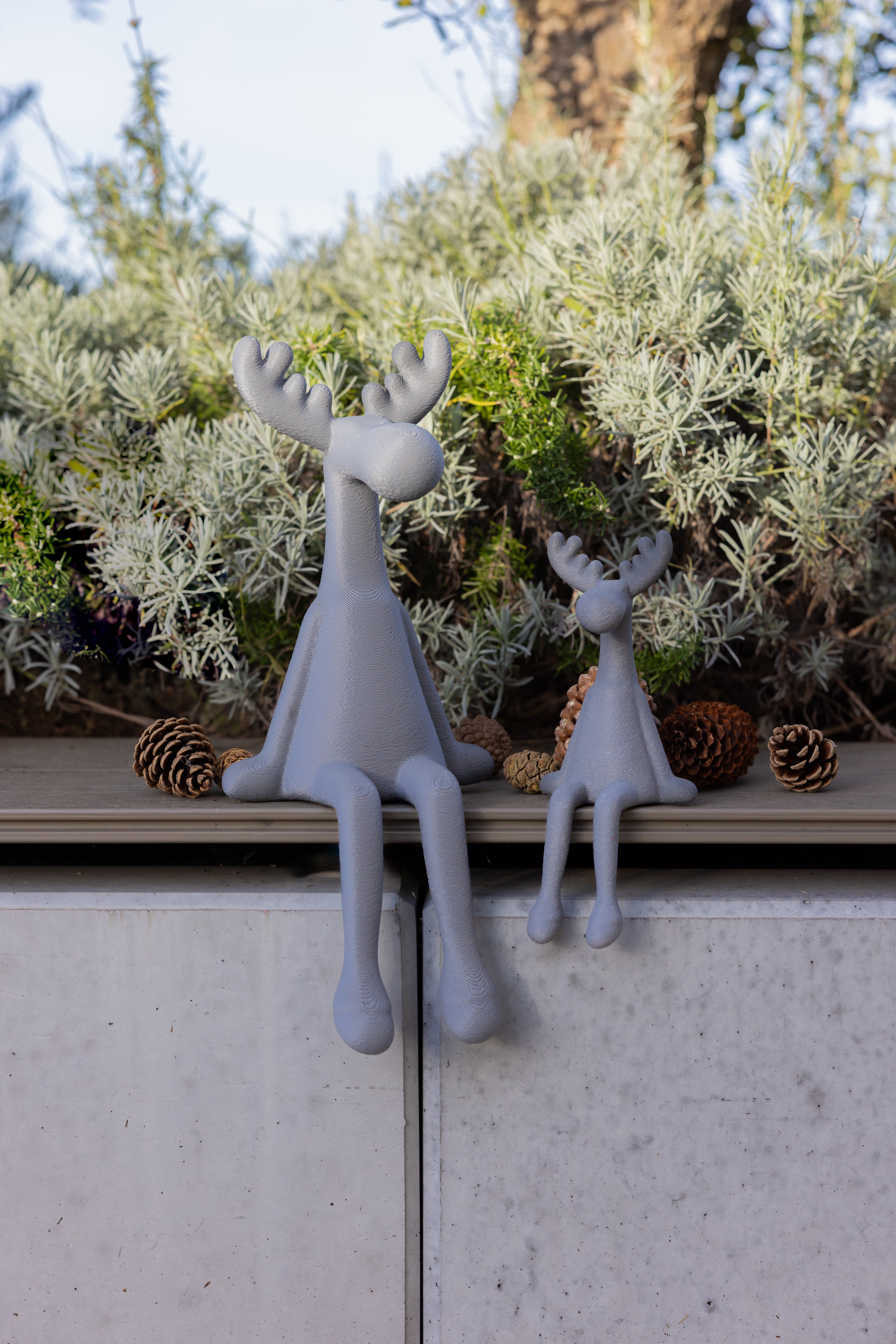 Kantenhocker Elch grau - 2 Größen