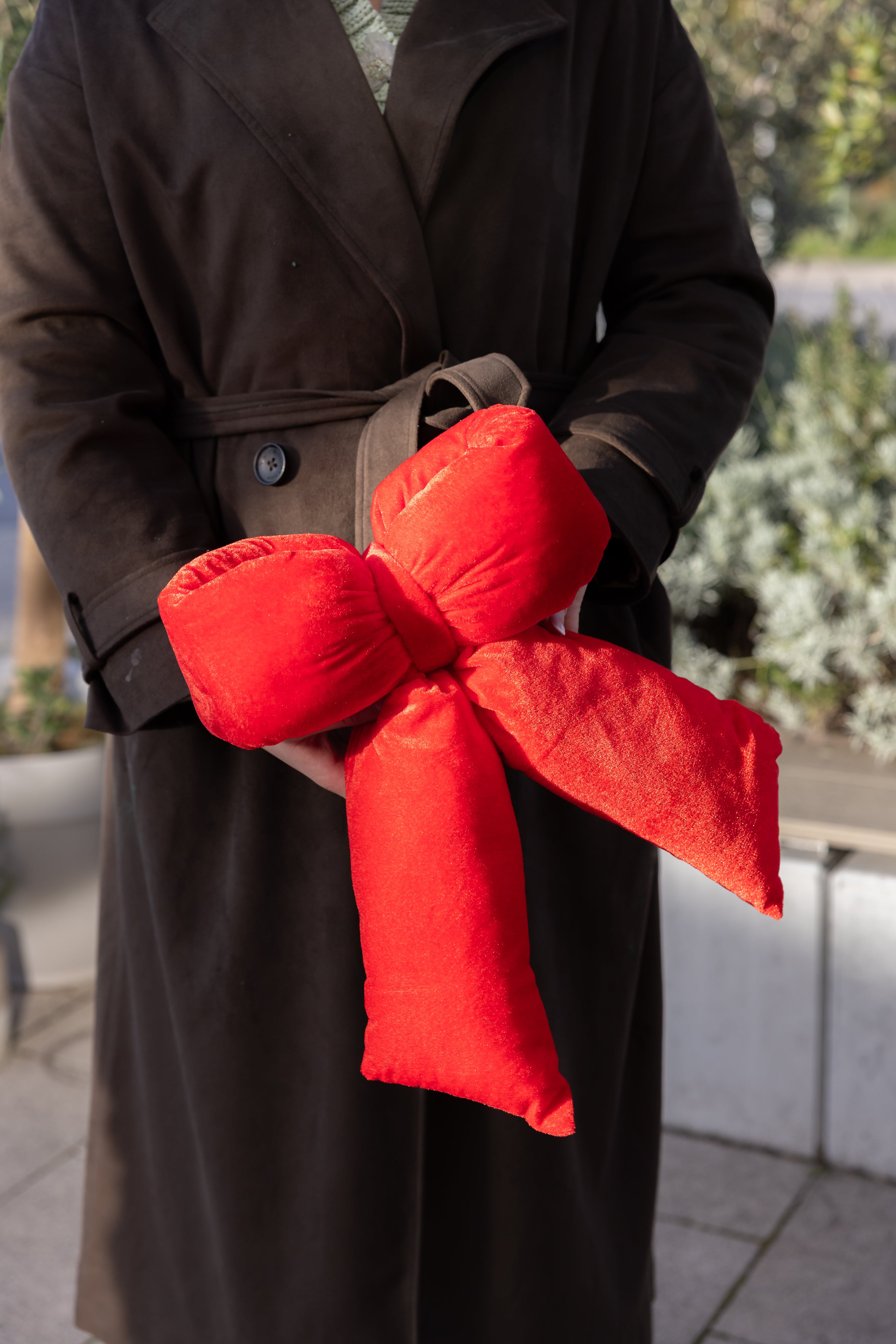 Deko-Schleife Grace – samtrot