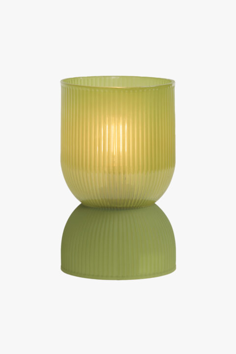 Tischlampe Pheobe olivgrün - Blume Exclusiv Interior Tischlampe Pheobe: LED-Tischlampe aus Glas